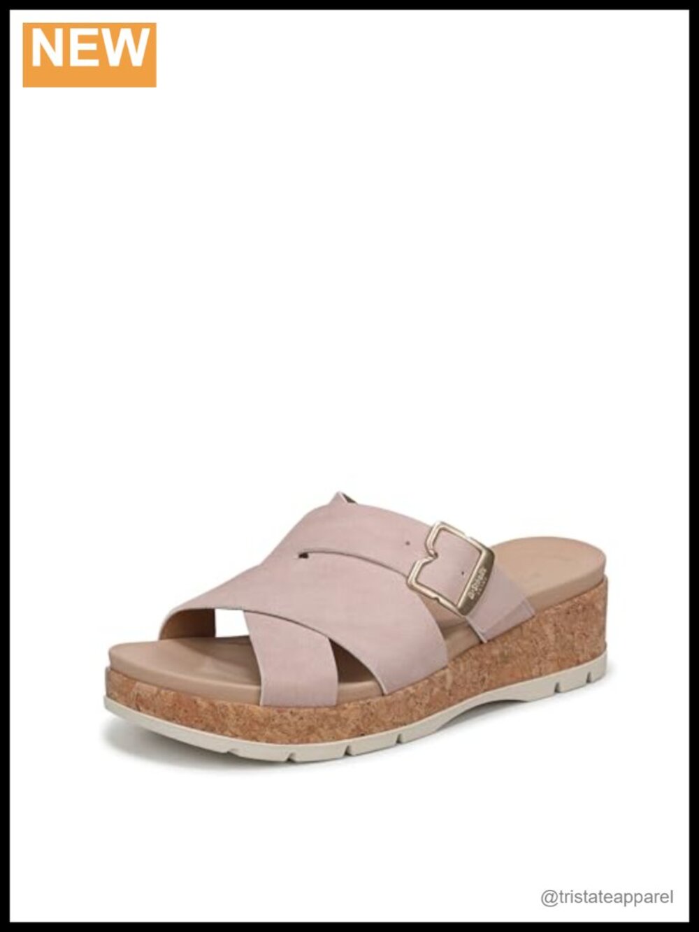 Women's Free Day Slide Sandals Platform Crisscross Strap Adjustable Buckle Faux